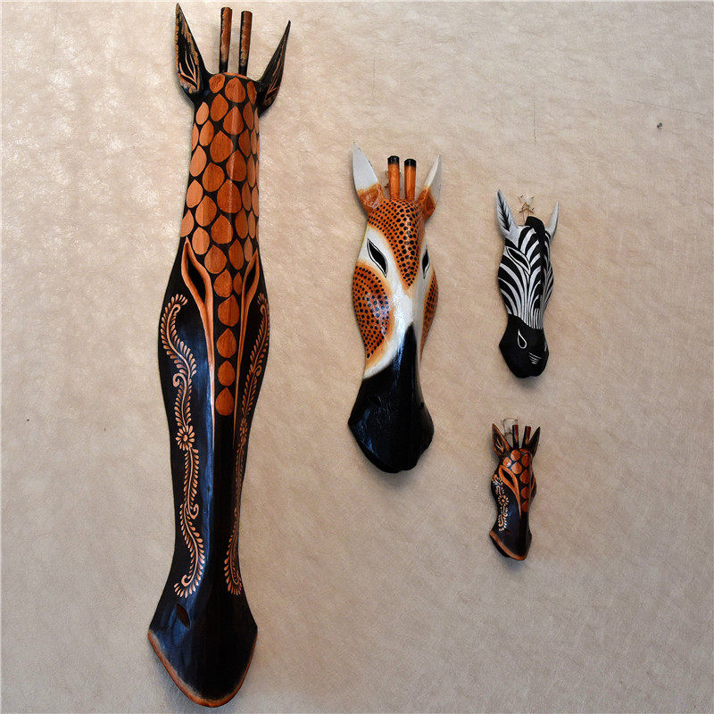 Badminton Indonesia - Figurine Sculptée Vintage en Bois, Décoration