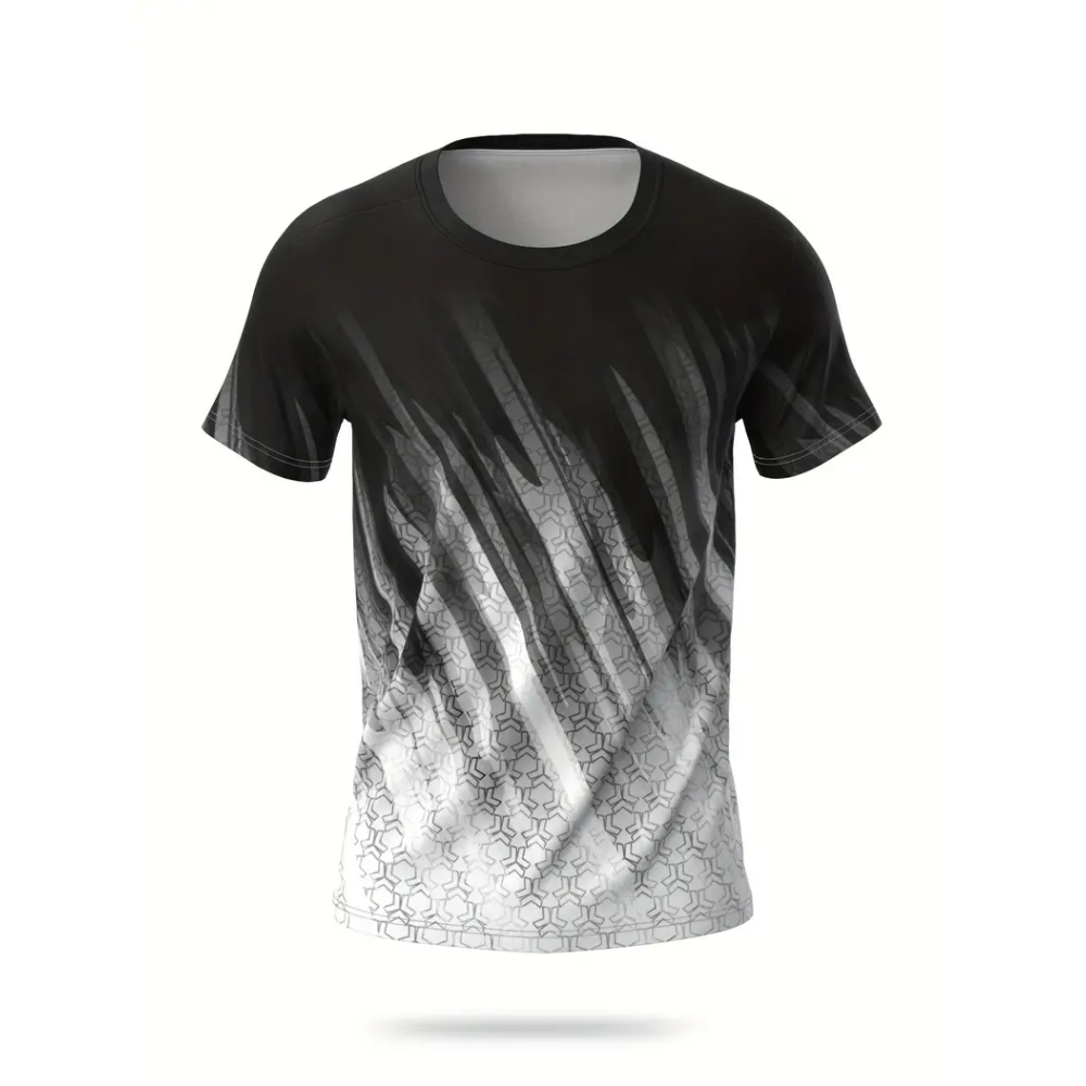 Badminton Png - T-shirt imprimé à rayures dégradées pour